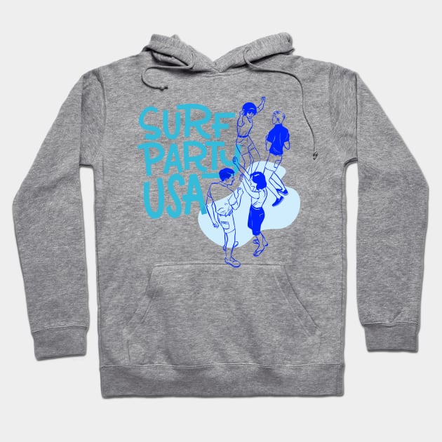 Surf Party USA Hoodie by sombreroinc